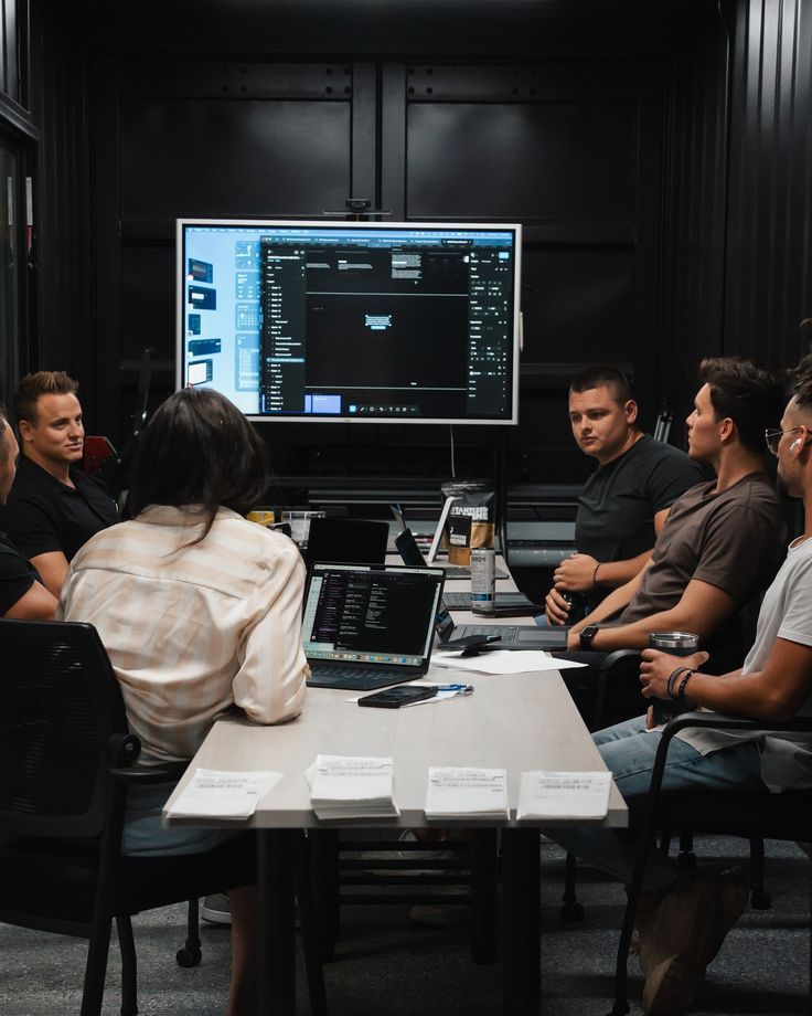 Professional marketing team collaborating on strategy